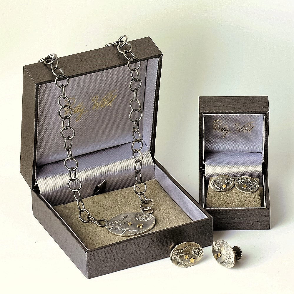 handmade contemporary Dancing with dandelions fairy chunky large necklace