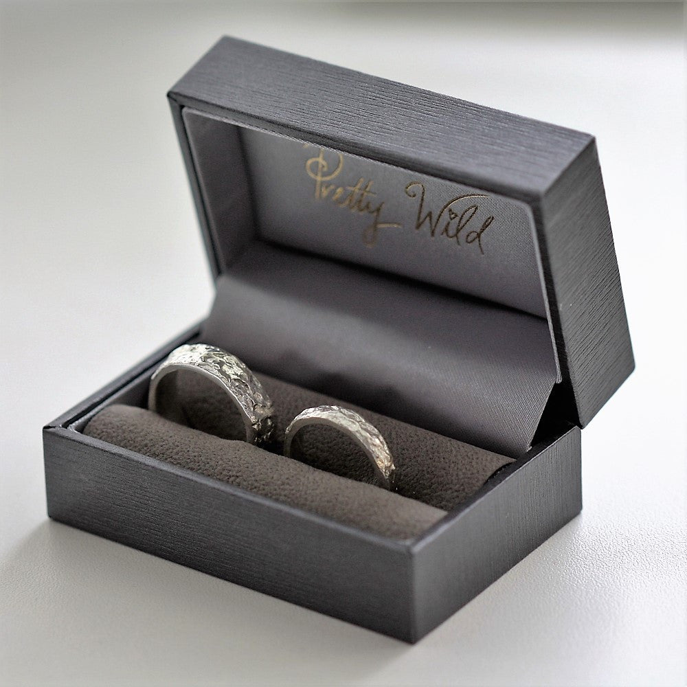 Handmade White Gold Wedding Rings
