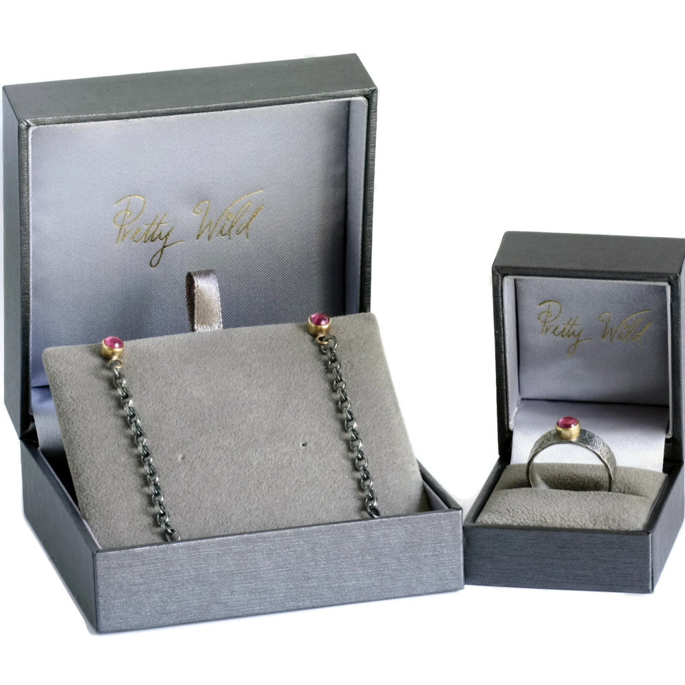 Mixed metal silver & gold blossom handade jewellery