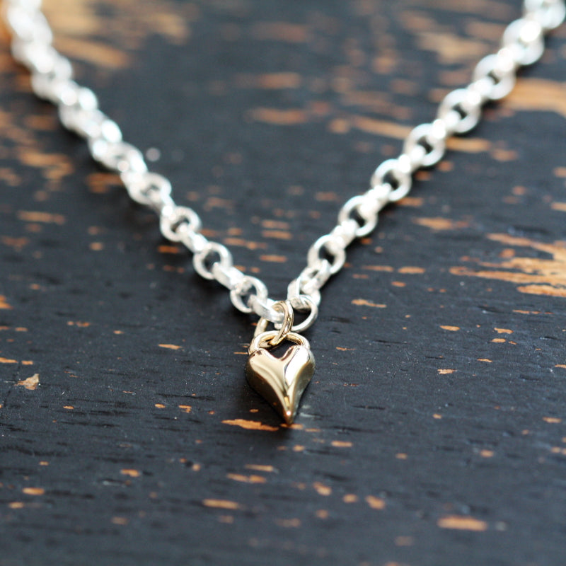 Polished Gold Heart Pendant 