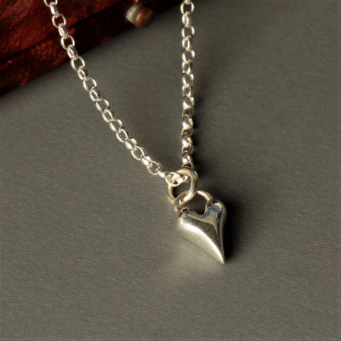 Sterling silver heart necklace