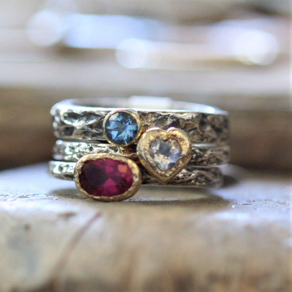 Stacking Gemstone Treasure Rings