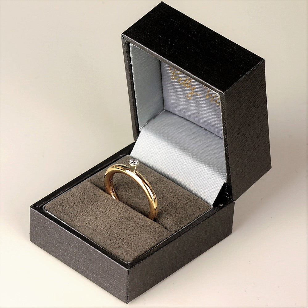 white and yellow gold handmade diamond princess ring