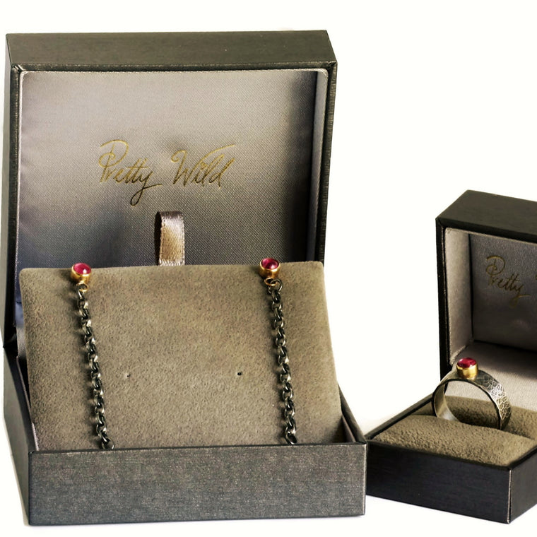 Long silver and gold gemstone chain rustic stud earrings