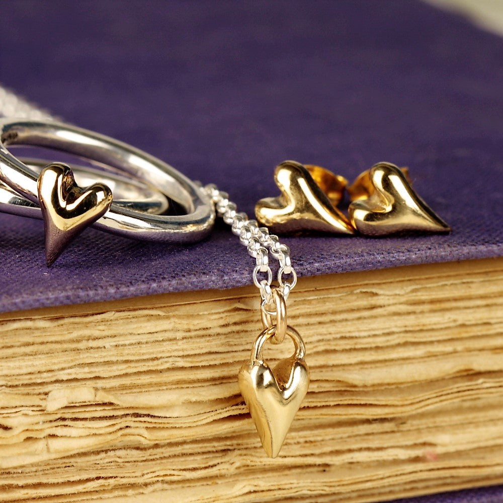 wild at heart gold and silver unusual heart jewellery