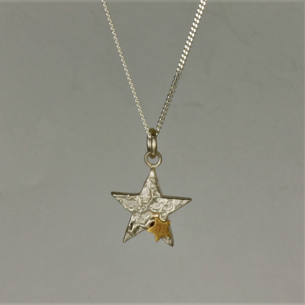Luna Silver & Gold Star Necklace