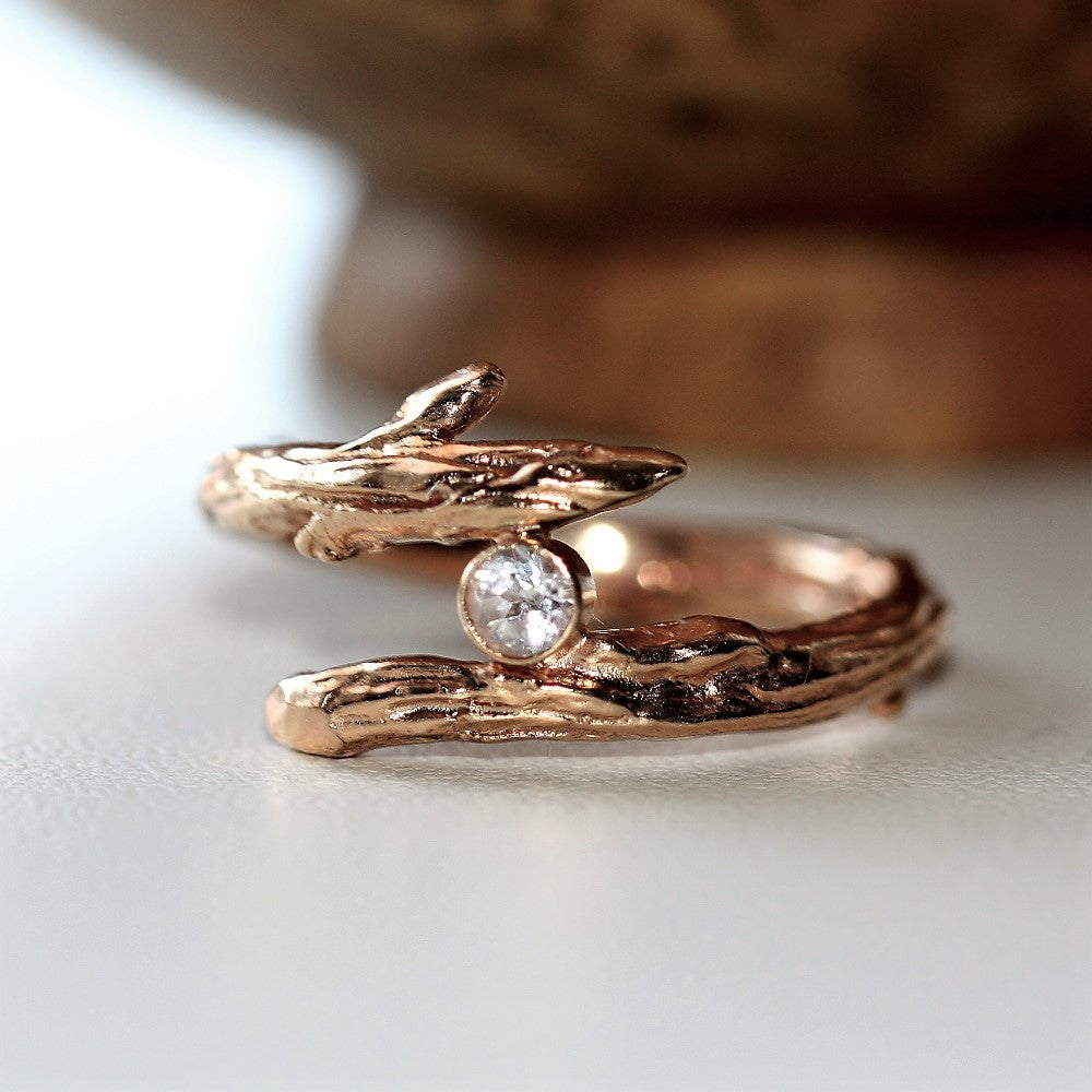 Topaz Twig Ring