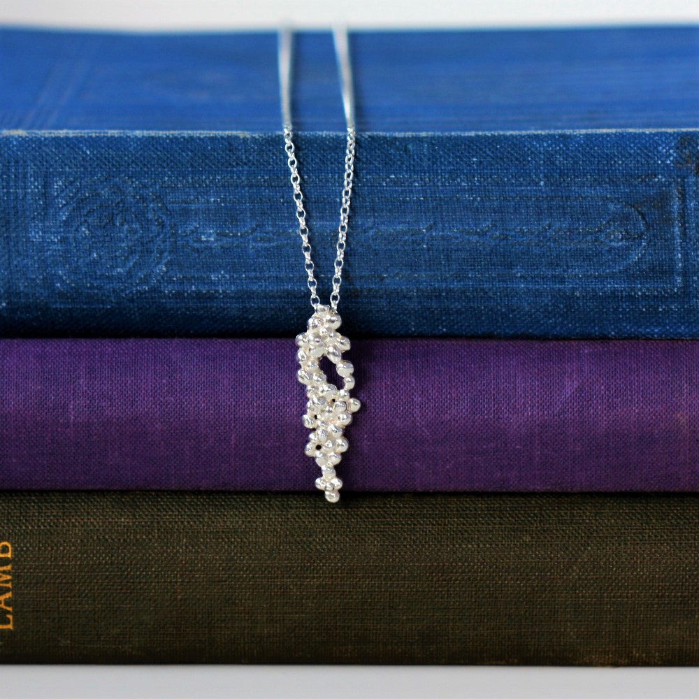 sea pebble silver necklace