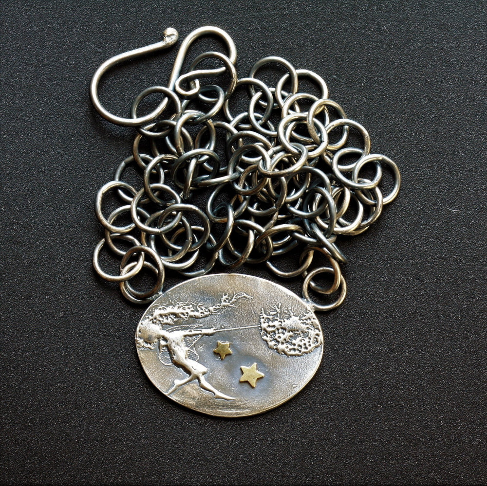 Rustic Dancing with Dandelions Statement Fairy Necklace