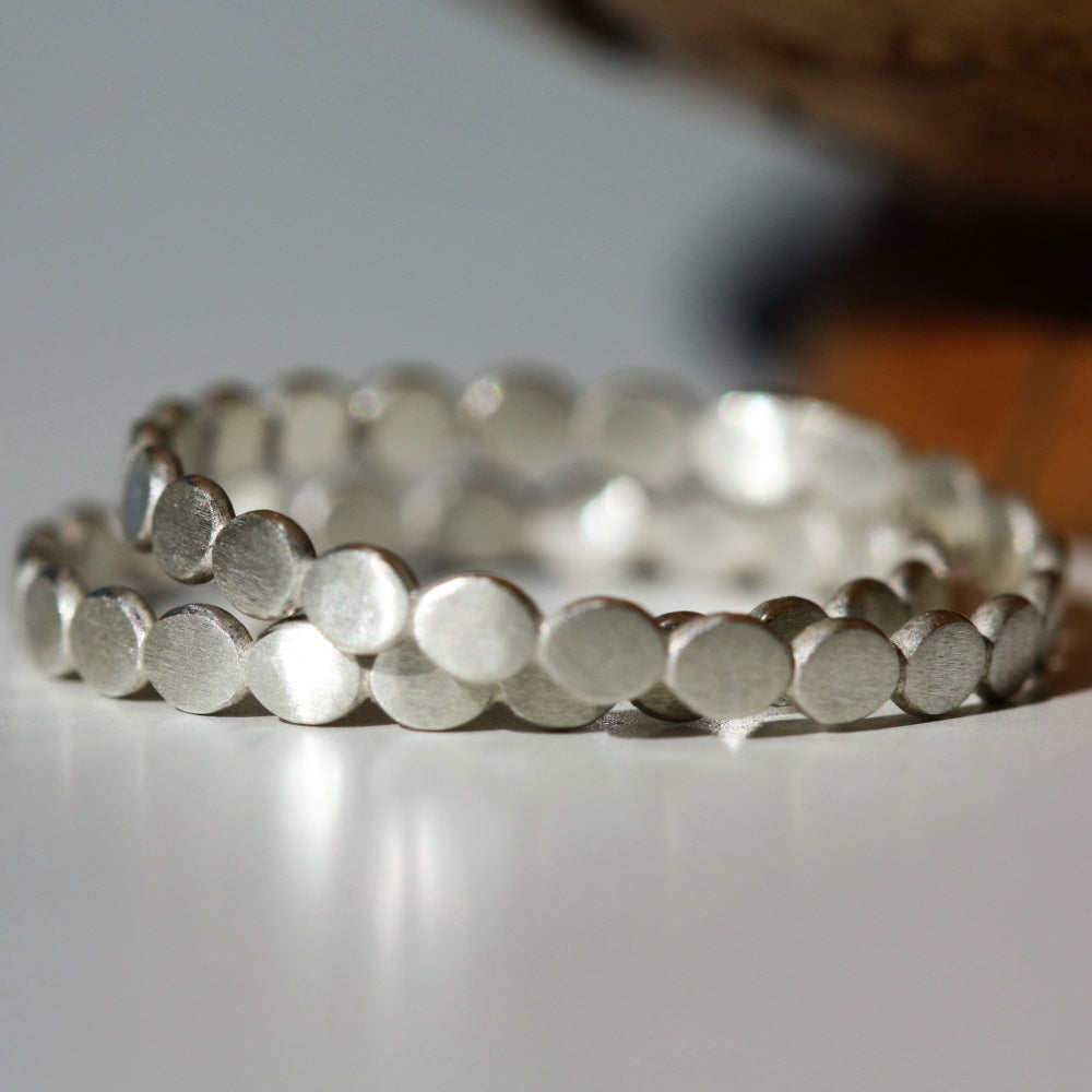 Plain Silver Pebble Ring