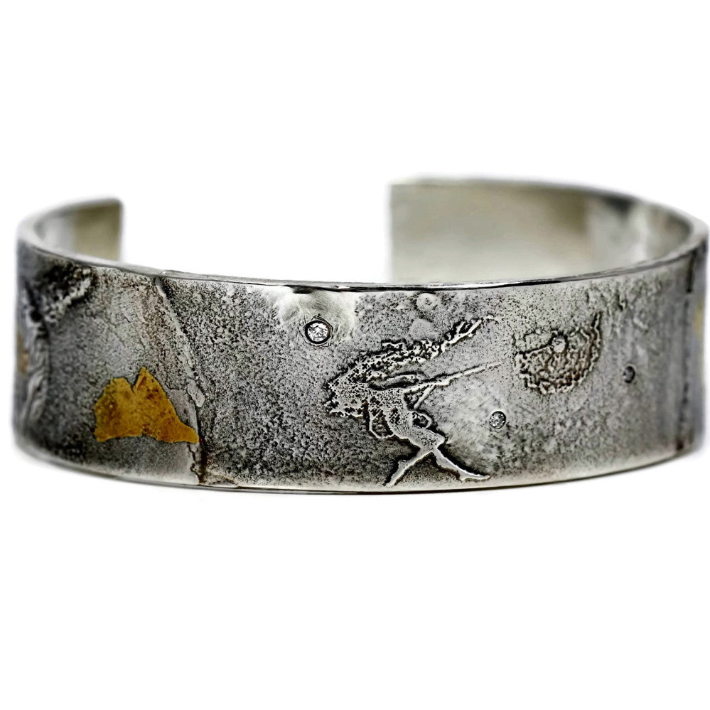 diamond and gold fairy cuff bracelet